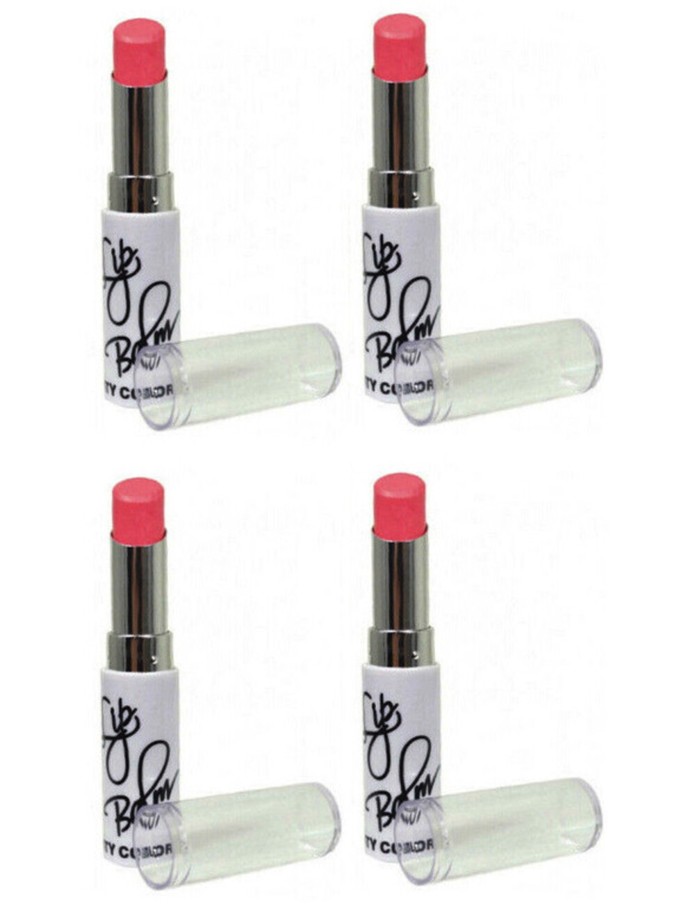 Lot of 4: New CITY COLOR Tinted Lip Balm Gloss Lipstick Set Light Pink (Sealed)